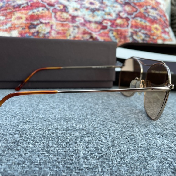 Tom Ford FT0145 Rose/Lt Rose gold aviator sunglasses NIB - Picture 3 of 6